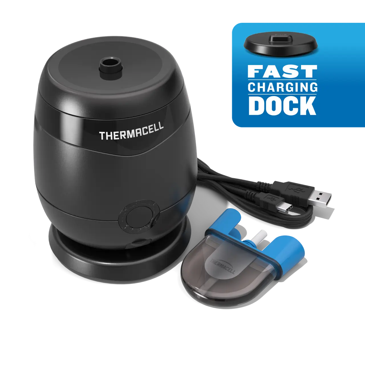 E65 Rechargeable Mosquito Repeller + FAST Charging Dock