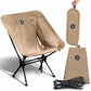 Low Back Ultralight Folding Camping Chairs with Storage Pouch - Army Green