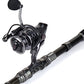 Fishing Rod Combos with Telescopic Fishing Pole Spinning Reels Fishing Carrier Bag for Travel Saltwater Freshwater Fishing