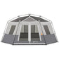 8-Person 15' X 13' Instant Hexagon Cabin Tent