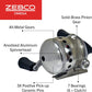 Instant Omega Spincast Fishing Reel with 7 Bearings (6 + Clutch) All-Metal Gears & Spare Spool