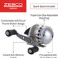 Instant Omega Spincast Fishing Reel with 7 Bearings (6 + Clutch) All-Metal Gears & Spare Spool
